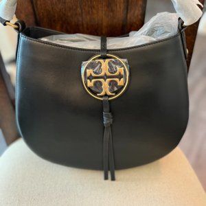 NWT Tory Burch Miller Metal Mini Hobo Black